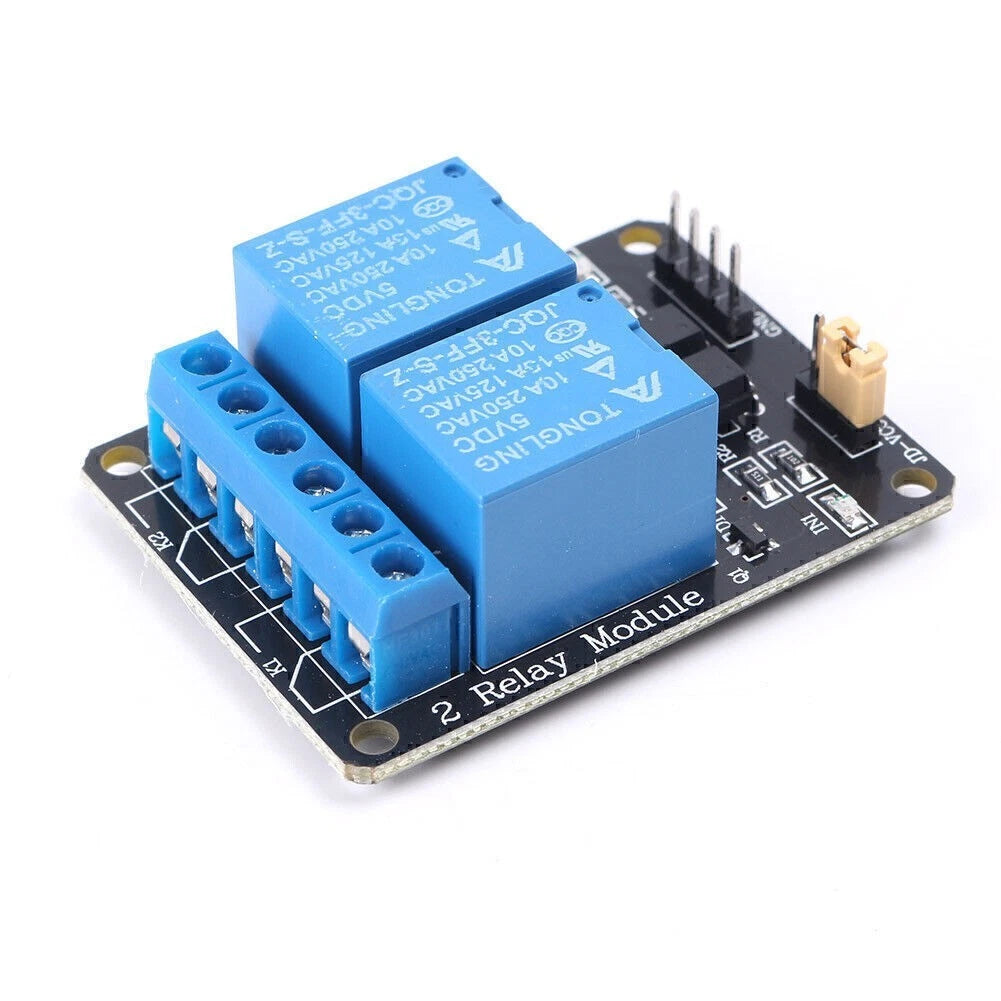 2X 5V Two Channel Relay Module with Optocoupler for PIC AVR DSP ARM