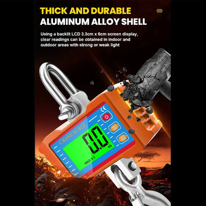 1000kg Crane Scale with Forged Hook for Reliable Readings in Harsh Sites