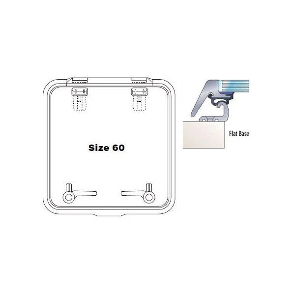 Lewmar Ocean Series Flat Base Hatch Size 60 for (39660050)