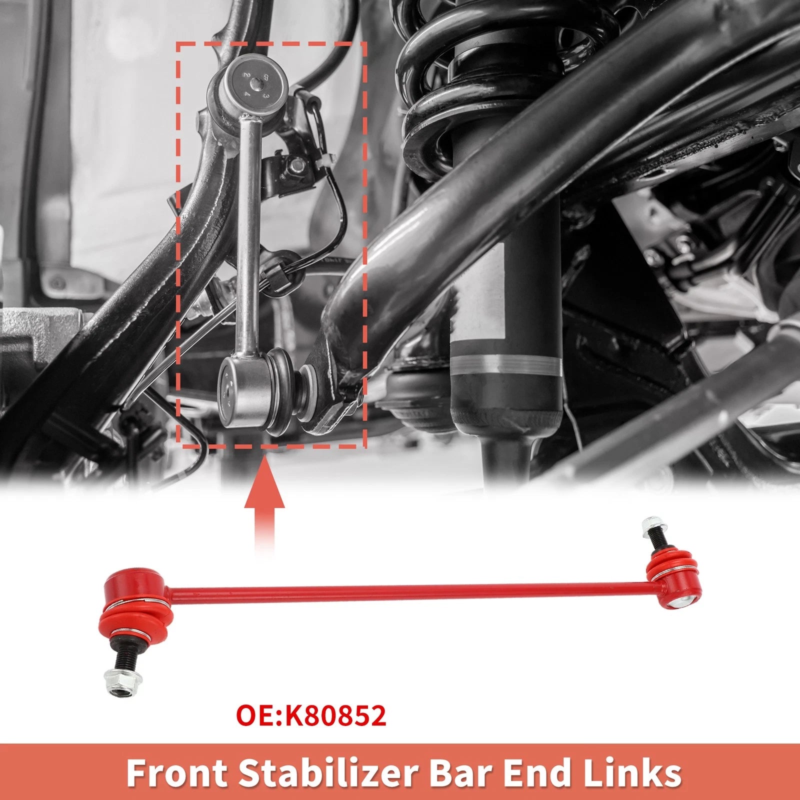 2pcs Front Sway Bar Links Stabilizer Link Kit for Saturn Relay (2005–2007)