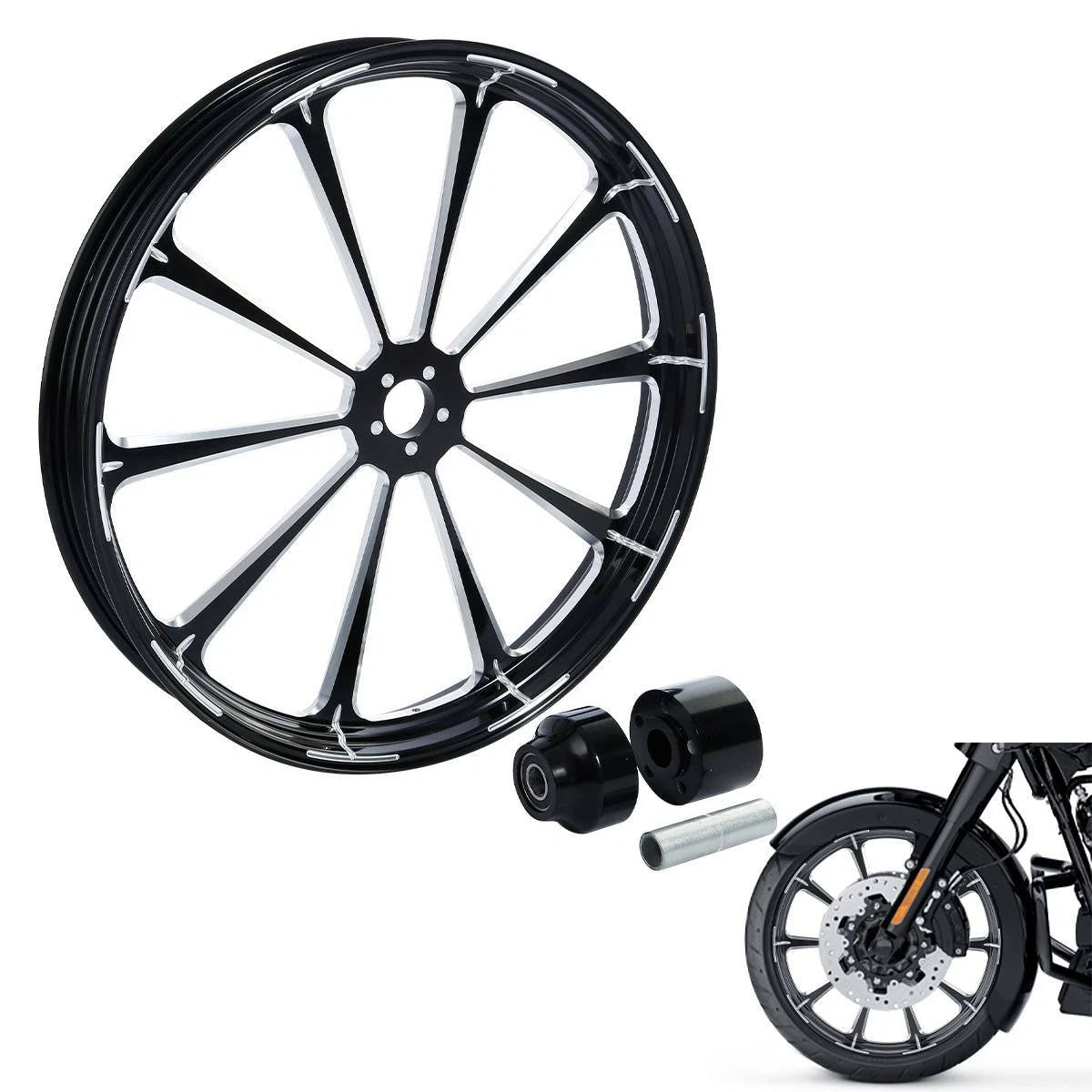 30" Front Wheel Rim Hub & Single Disc for Harley Electra Glide (1997–2021)