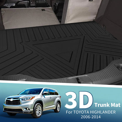 Cargo Liner Rear Trunk Mat for Toyota Highlander (2006–2014) 5/7 Seats TPE