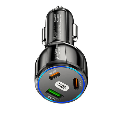 Multi Port Type C USB QC3.0 & PD 30W Fast Car Charger Adapter