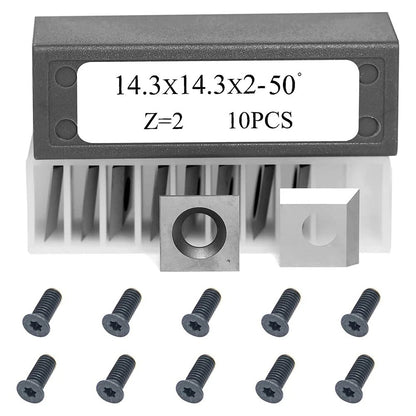 10pcs 14.3mm Carbide Cutter Insert for 25-130h 20-600h 25-131h