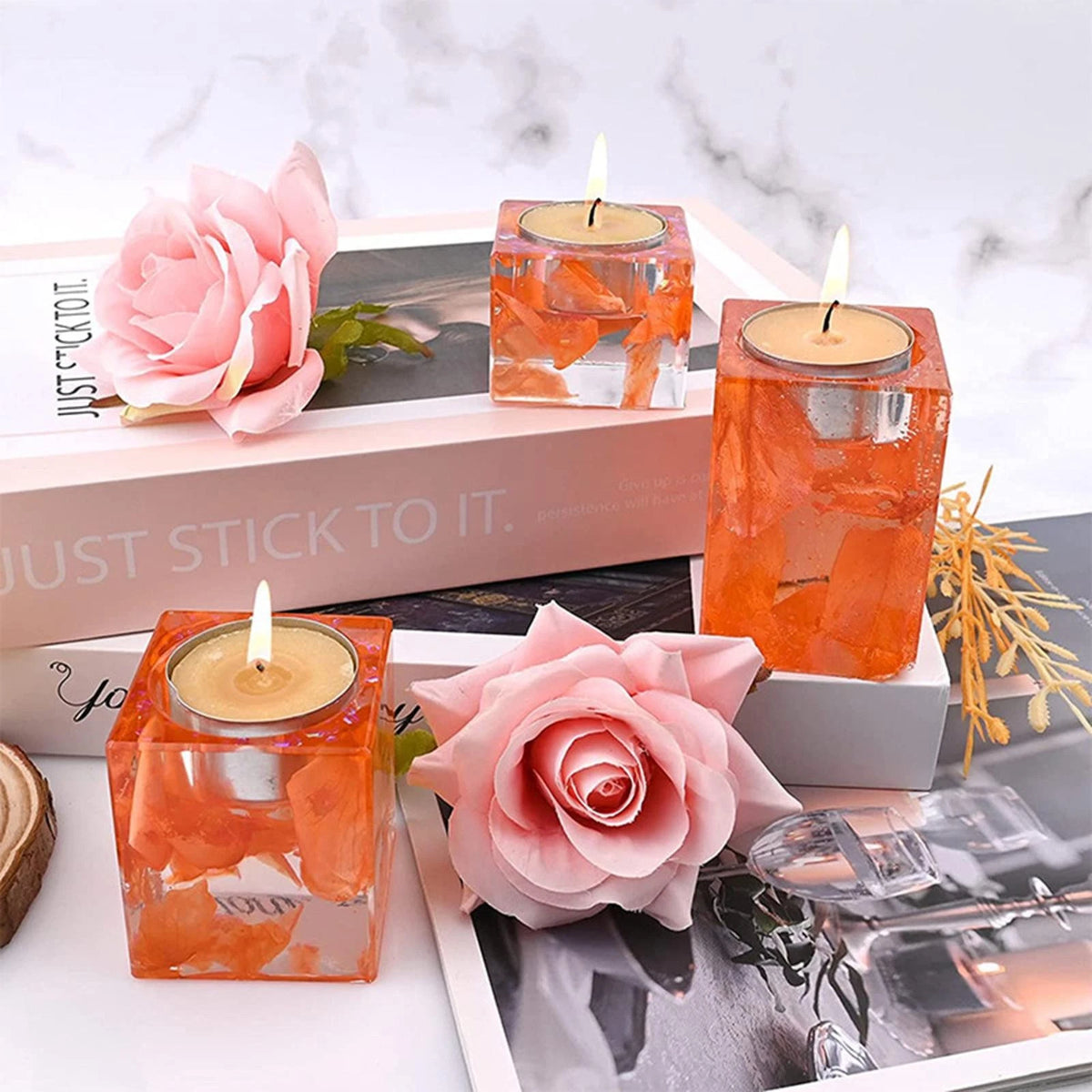 Silicone Tealight Candle Holder Mold for DIY Epoxy Casting