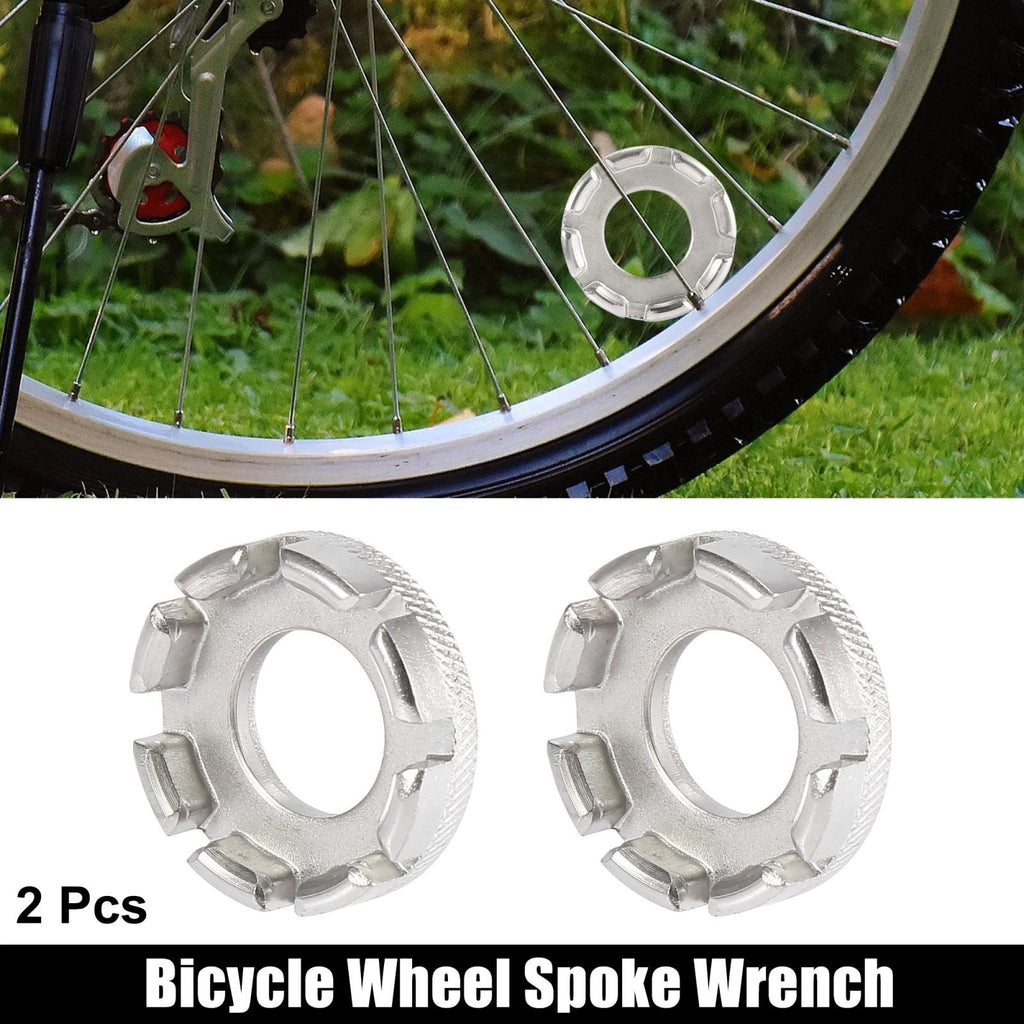 2 Pc Bicycle Spoke Wrench 8 Hole Bike Spanner Repair Tool for Universal