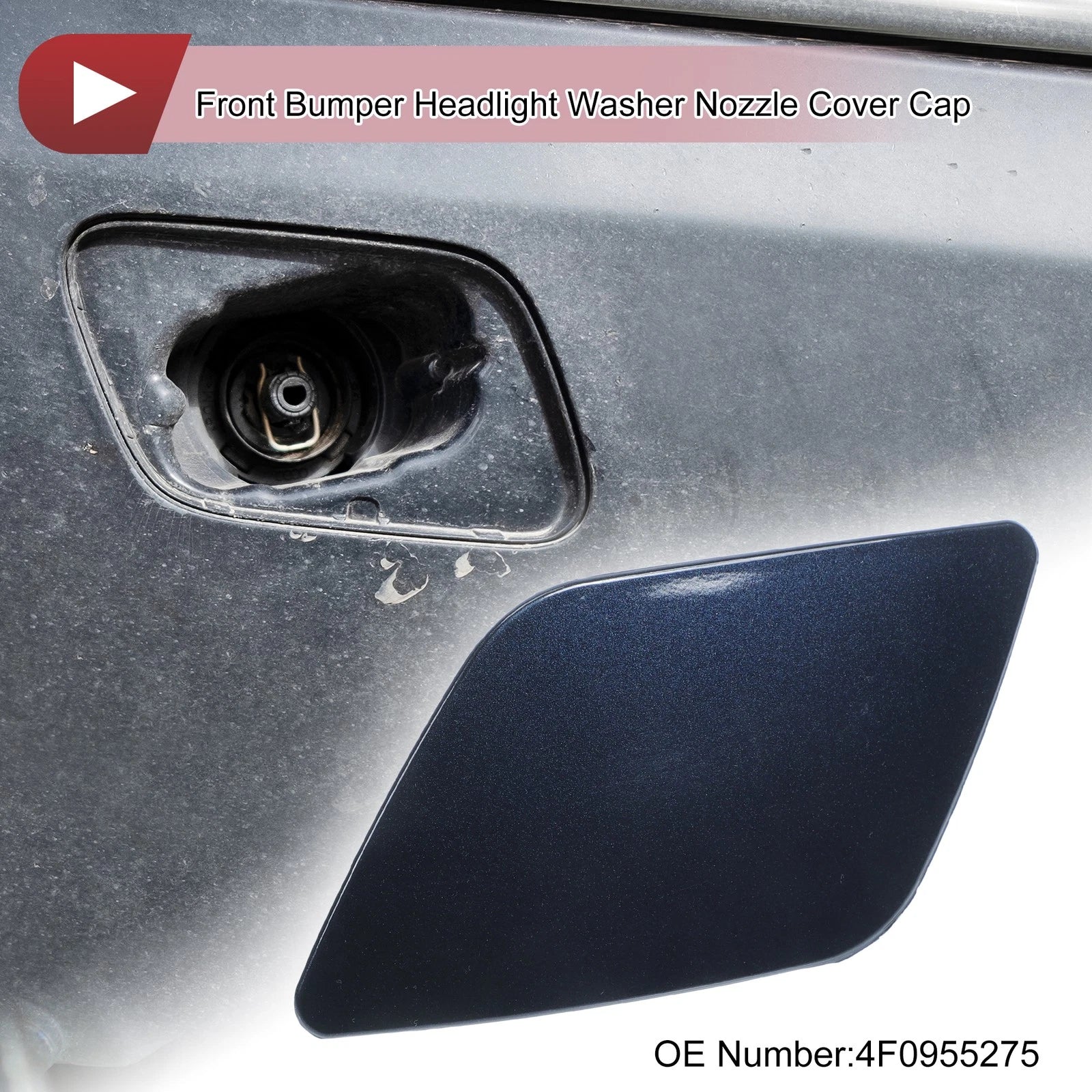 Washer Nozzle Cover Cap Front Left for Audi A6 (2005–2008)
