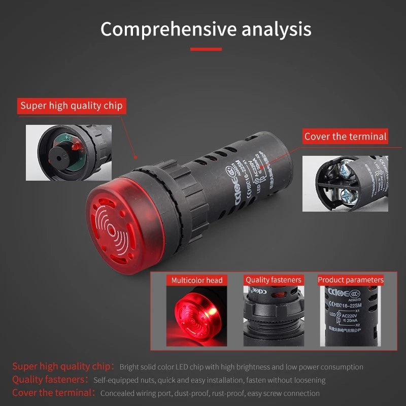 Active Buzzer AD16-22SM for Automotive Alarm Systems