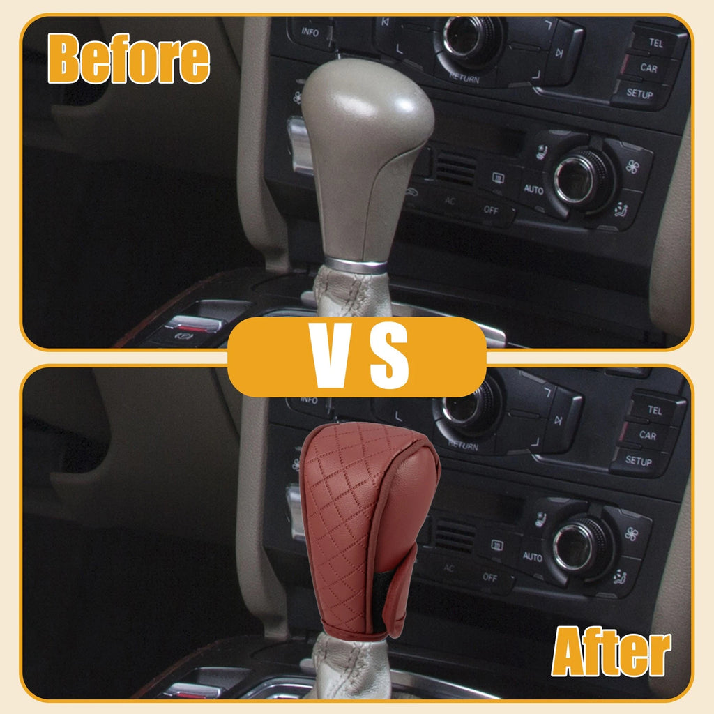 Shift Knob Cover for Universal Automatic Gear (1 Pcs) - Wine Red