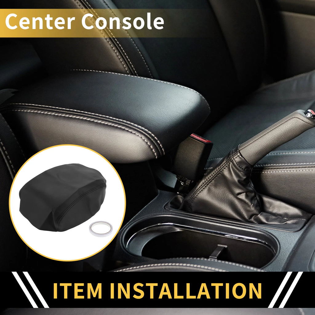Center Console Cover for Honda Ridgeline (2006–2014) Microfiber Leather Black