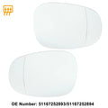 Pair Left Right Mirror Glass Replacement for BMW 335i 328i M3 (2008–2019)