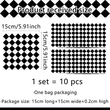 Geometric Wall Decals for Kitchen & Bathroom - Retro Pattern