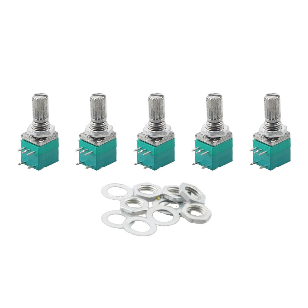 5PCS RV097NS 5PIN Sealing Potentiometer with Switch B1K
