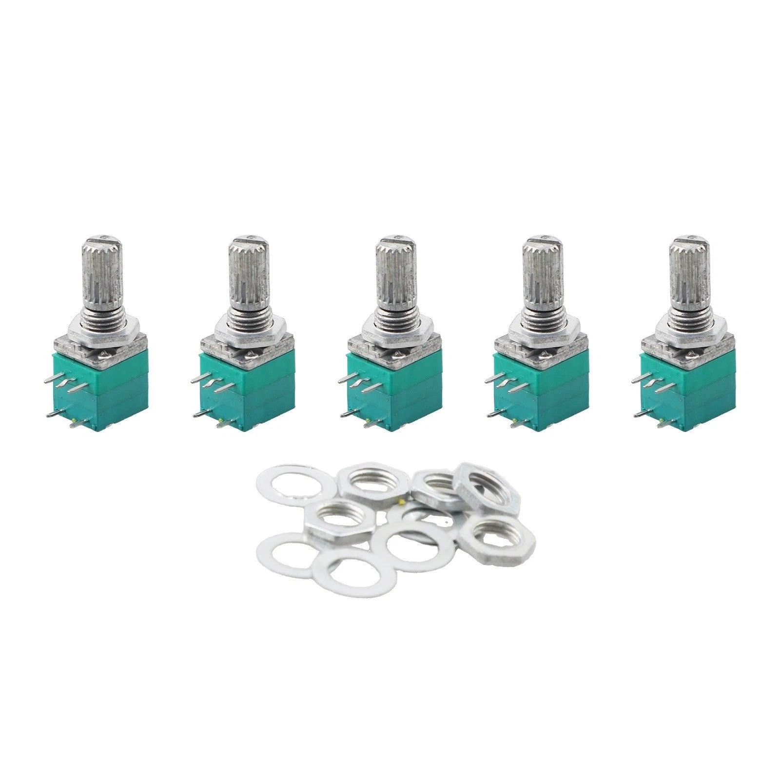 5PCS RV097NS 5PIN Sealing Potentiometer with Switch B1K