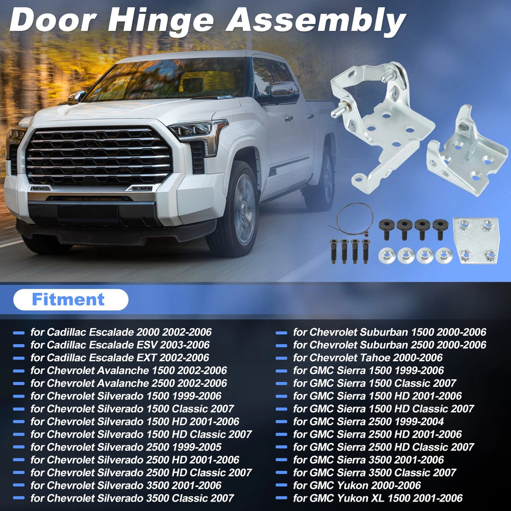Upper Lower Door Hinge Assembly Replacement for Chevrolet Silverado (2014–2018)