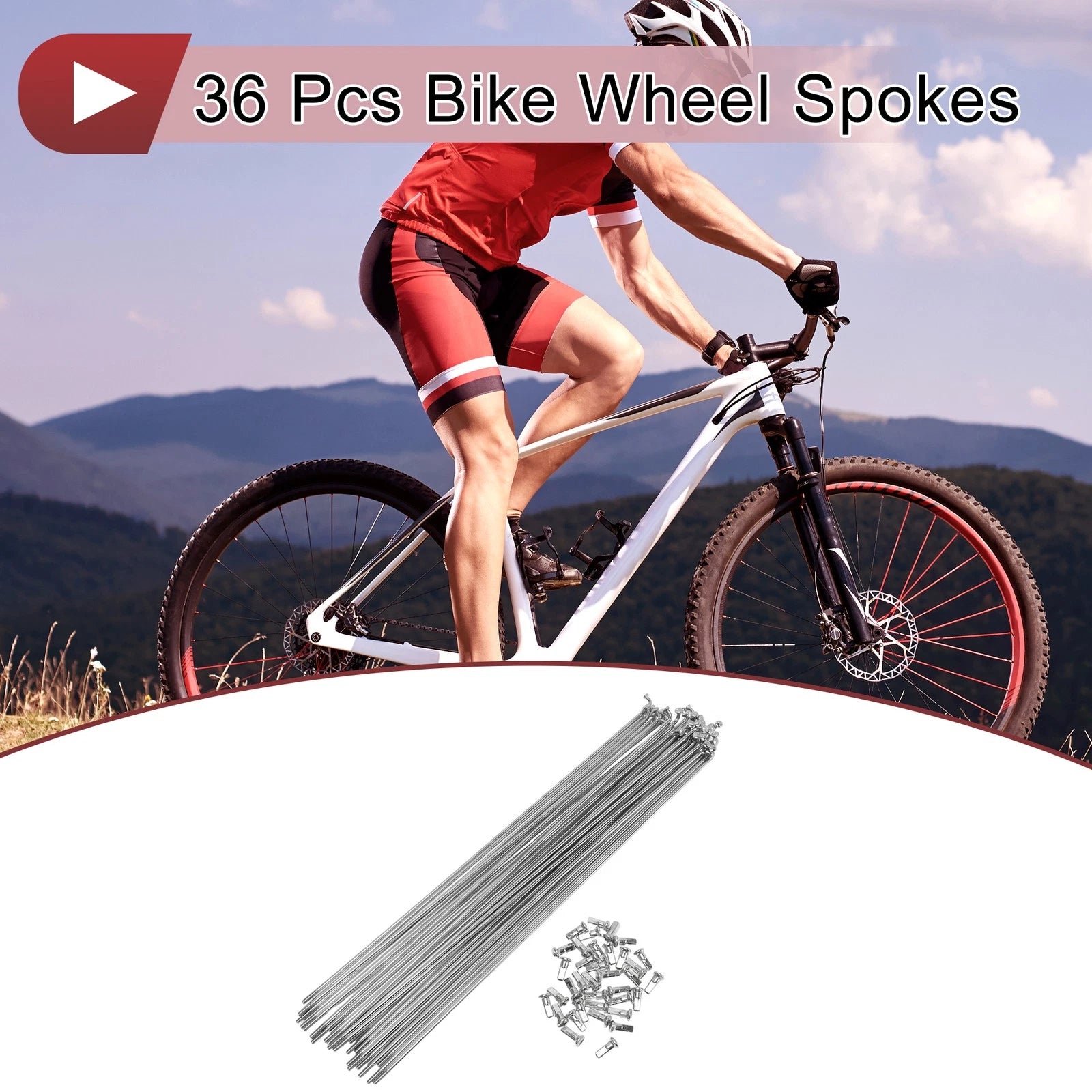 Bicycle Spokes 280mm Steel Galvanized Set for 12G Wheel Build (2000–2000)