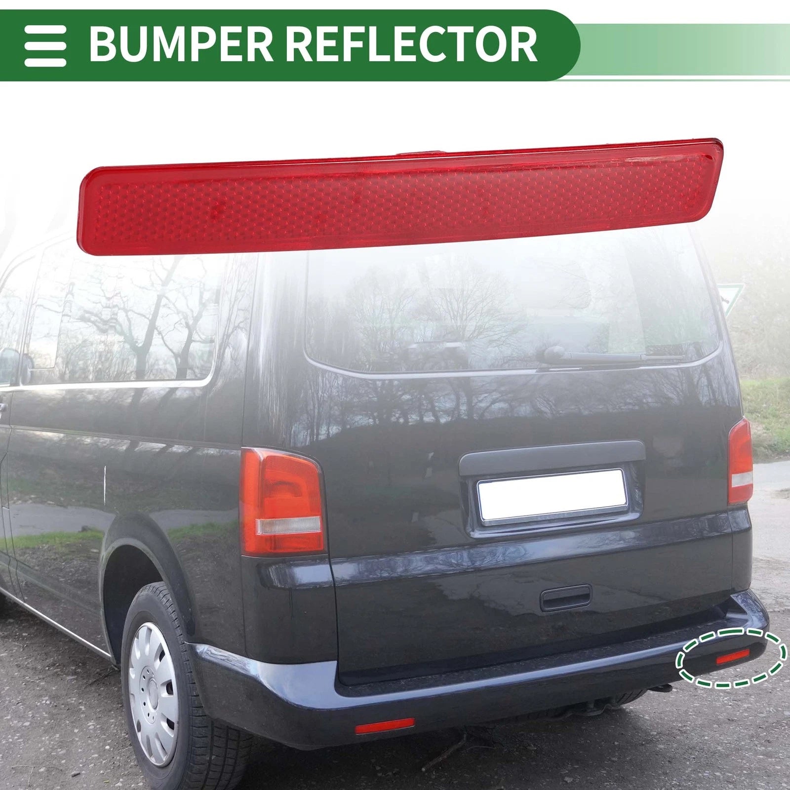 Bumper Reflector Replacement for Volkswagen Transporter T5 (2003–2015) Rear