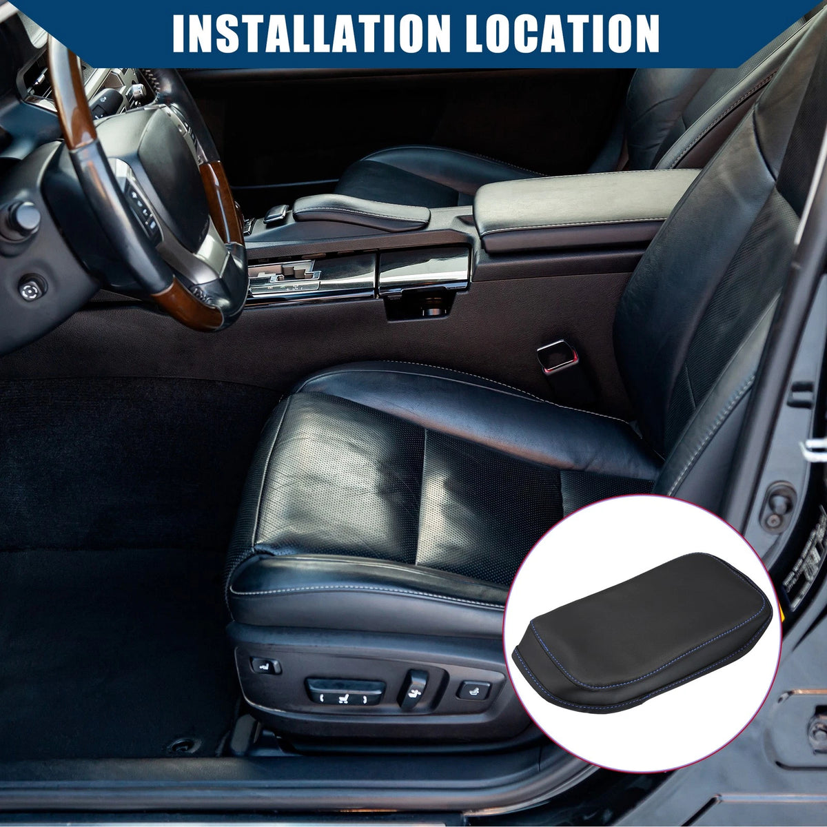 Car Center Console Armrest Cover for Hyundai Kona (2018–2023) Durable