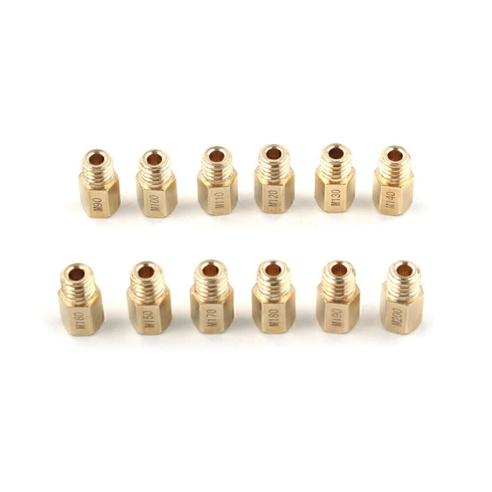 12-Piece Carburetor Main Jet Set for Mikuni VM TM Carb (#90-#200)