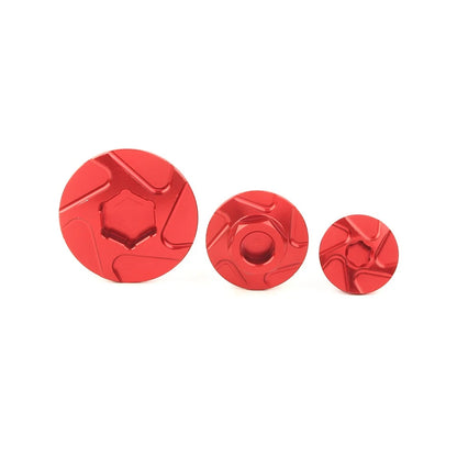 3 Pcs Red CNC Engine Timing Oil Filter Plugs Cap Set for CRF150R CRF250R CRF450R