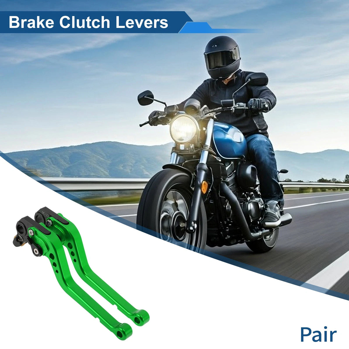 Long Brake Clutch Levers for Ducati Monster S2R 800 (2005–2007) Green
