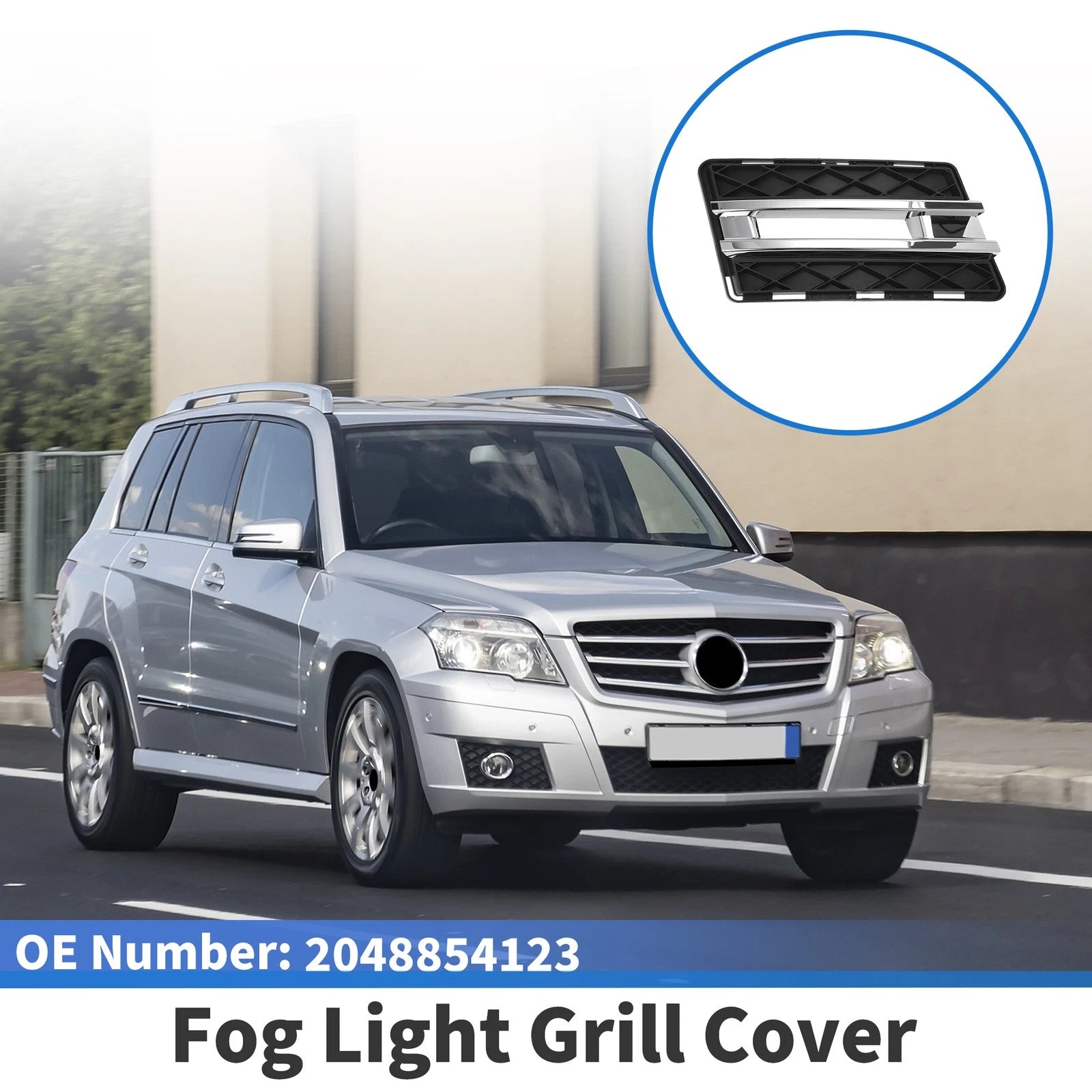 1pc Front Right Fog Light Grill Replacement for Mercedes-Benz GLK-Class (2008–2015)