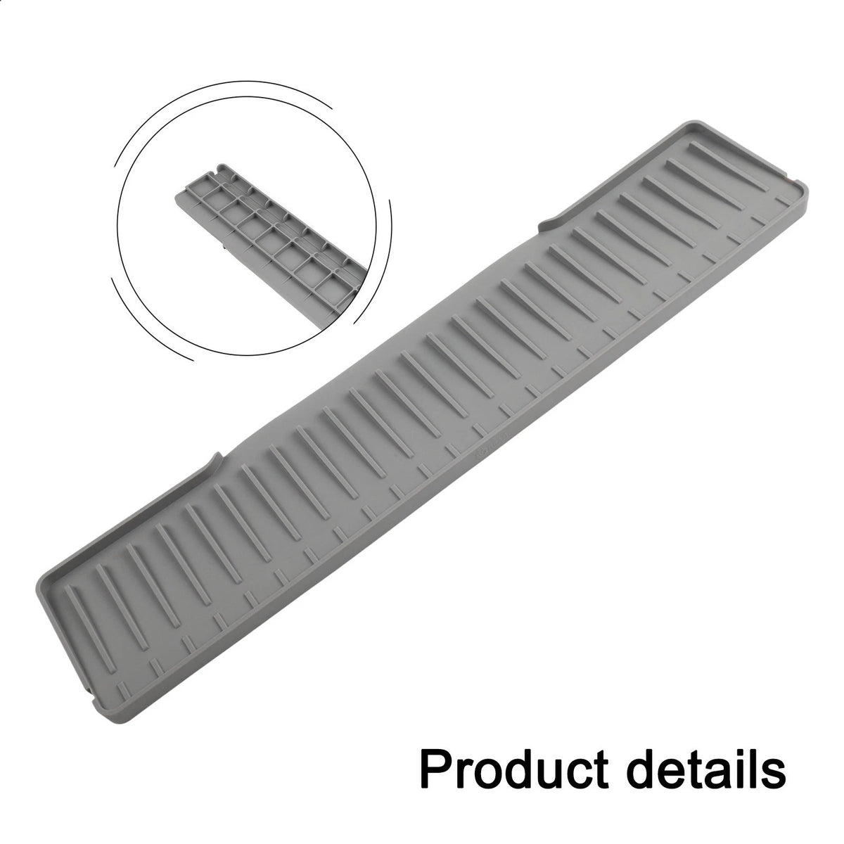 Silicone Kitchen Sink Mat 50x10cm with Draining Feature