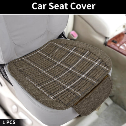Bottom Seat Pad Cover for Universal Car SUV Truck (1 Pcs) - Brown Linen