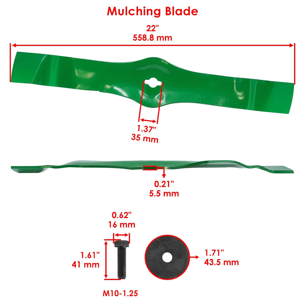 Mulching Deck Blade 42 Inch Replacement for John Deere GT225 (2000–2010)