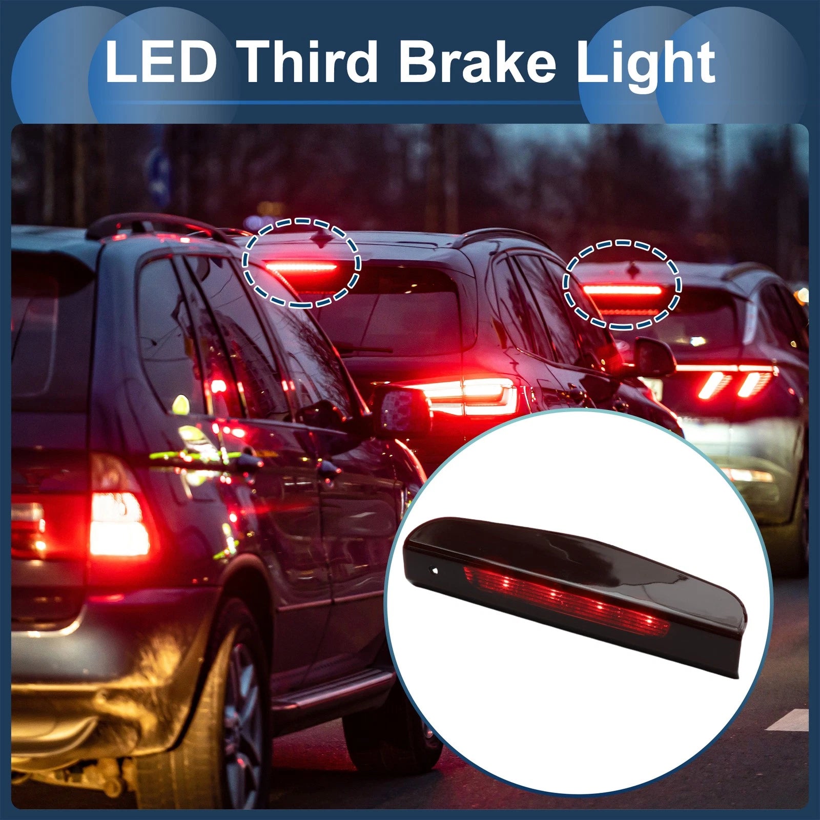 LED Third Brake Light for Opel Vauxhall Corsa D (2006–2014) Red Housing
