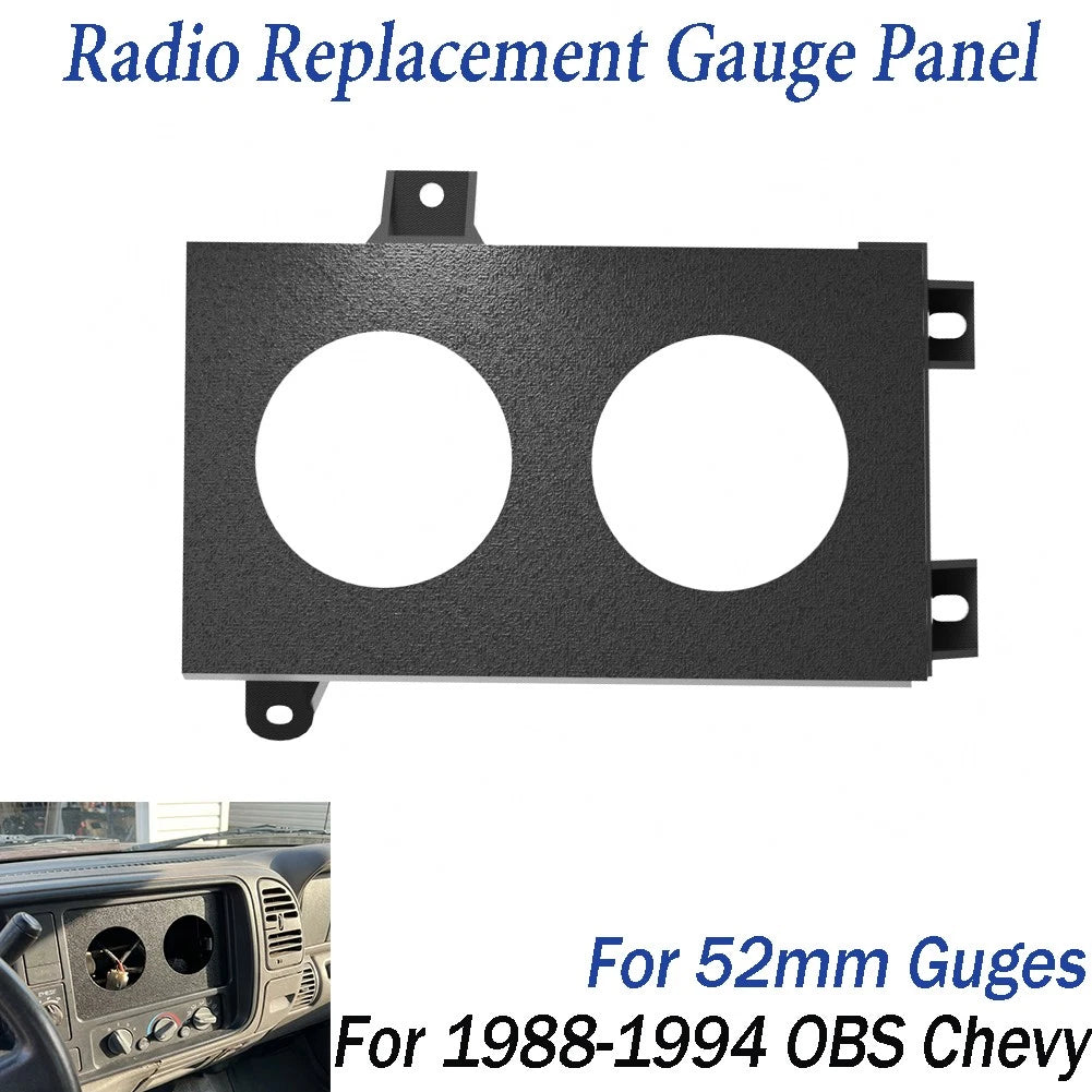 Dual Gauge Panel for 88-94 Chevy OBS (52mm & 2 1/16")