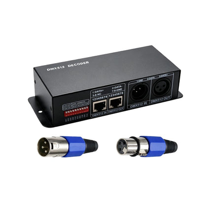4CH 8A LED RGBW DMX 512 Decoder Controller Dimmer for Automotive (DC12V–24V)