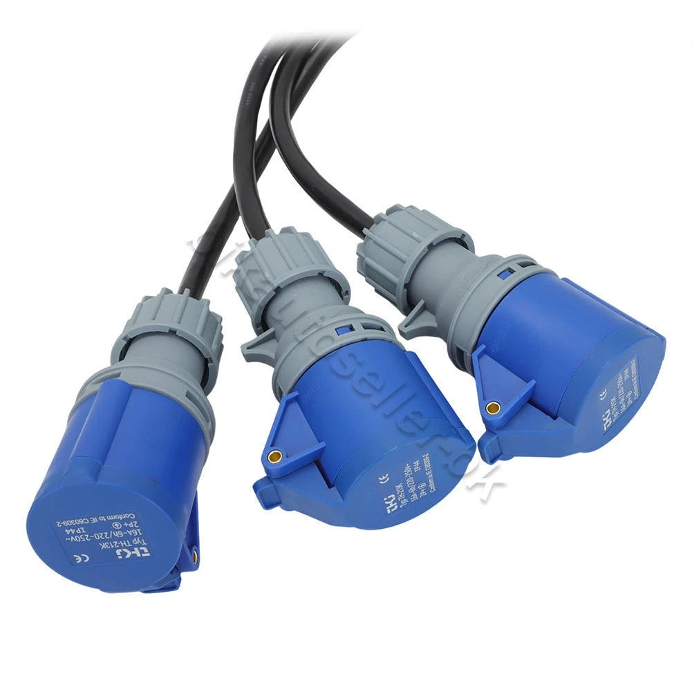 5 Pin to 3x16A Single Phase MCB Step-Down Splitter Distribution Box