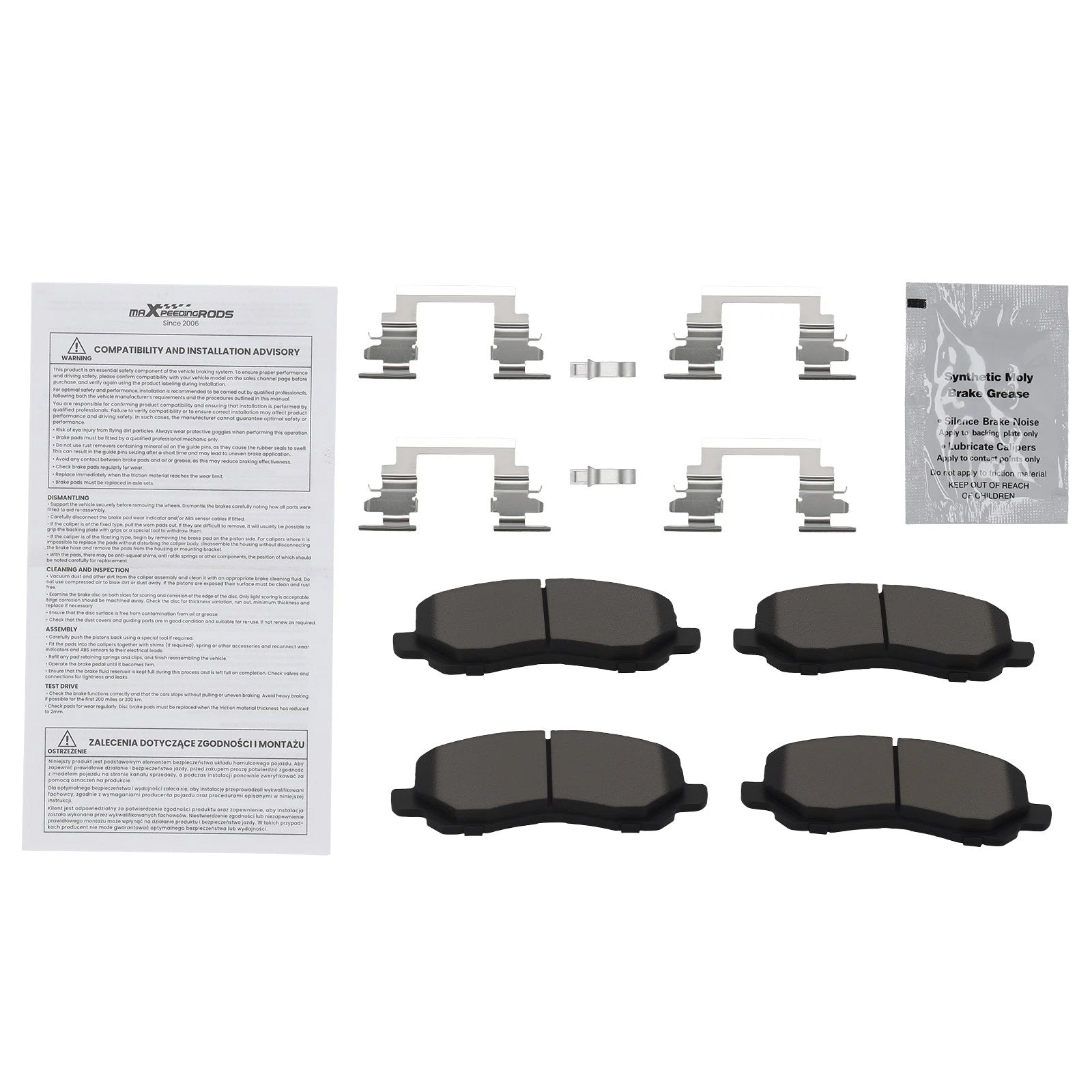4X Front Ceramic Brake Pads Set for Mitsubishi Eclipse Galant (2001–2012) D866