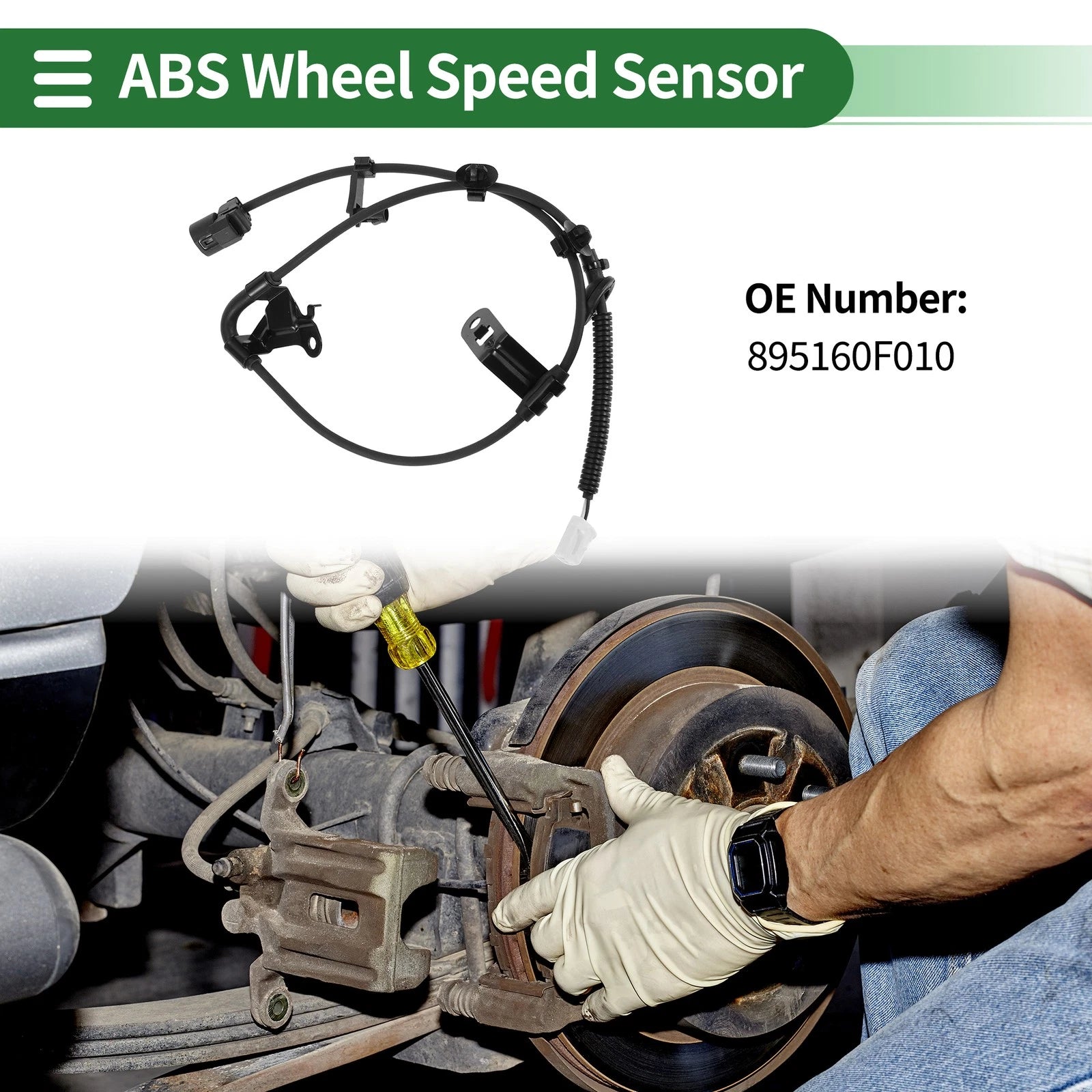 ABS Wheel Speed Sensor Rear Right Replacement for Toyota Corolla (2007–2013)