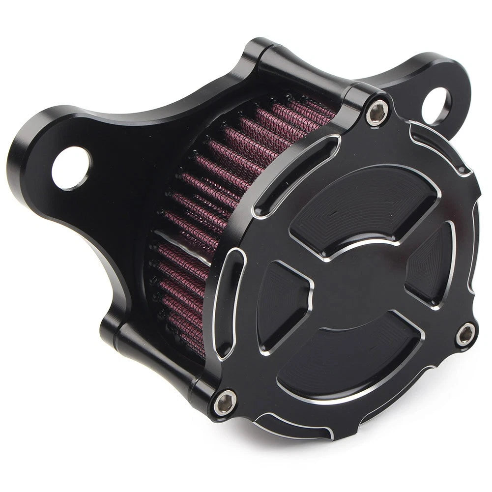 Black Air Cleaner Red Intake Filter Kit For Harley Dyna Softail Road King