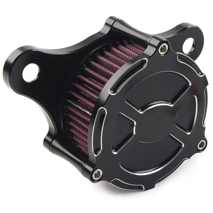 Black Air Cleaner Red Intake Filter Kit For Harley Dyna Softail Road King