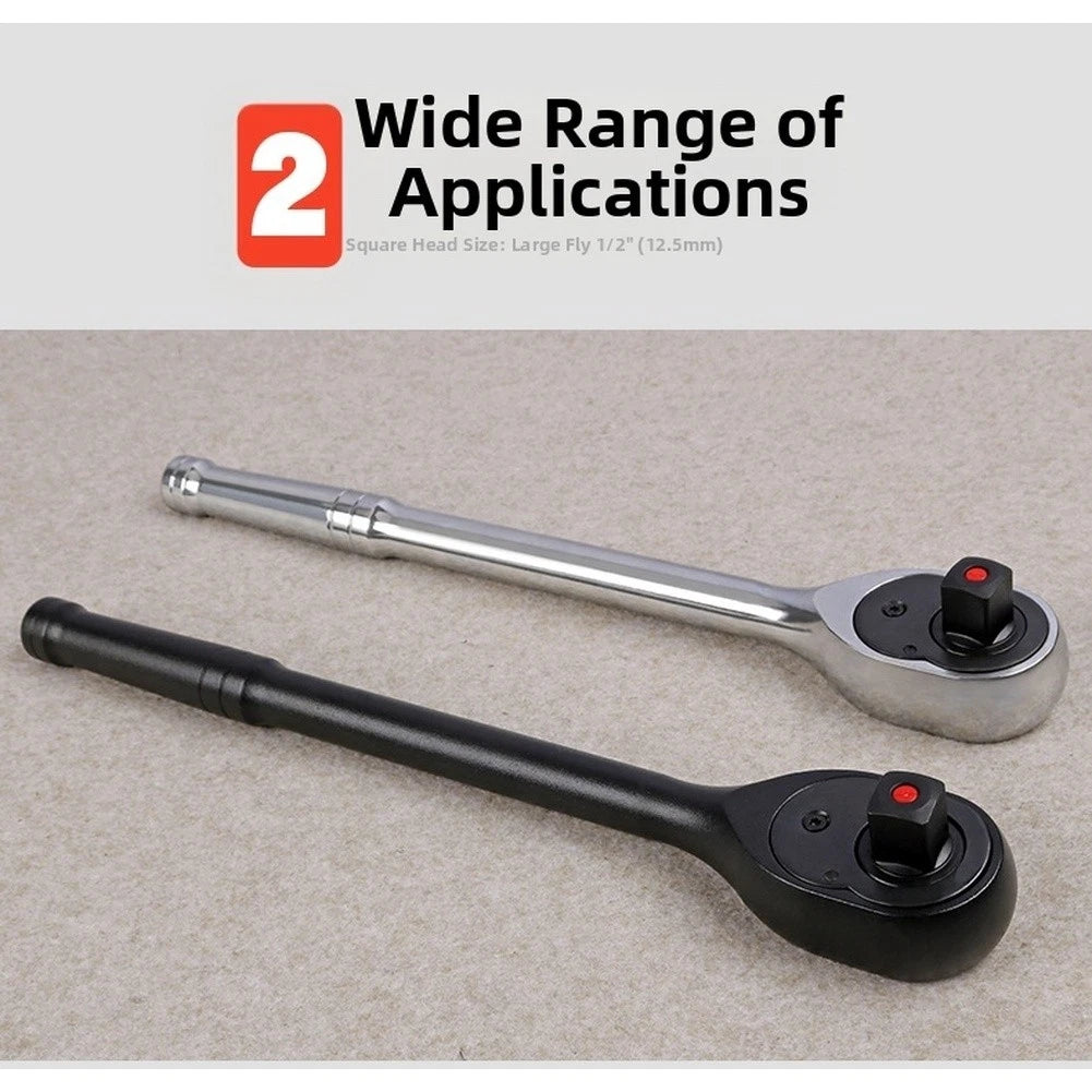 72 Tooth Ratchet Wrench 12 Drive Chrome Steel Reversible Quick Release Tool