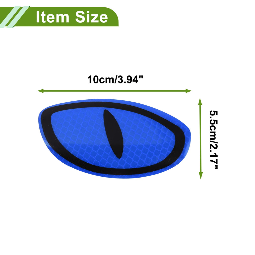 Reflective Bumper Decal for Universal Fit (Fluorescent Blue, Devil's Eye)