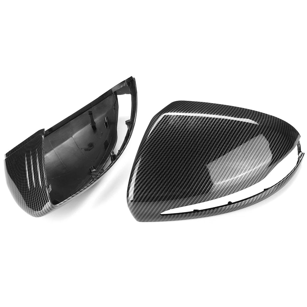 Set of 2 Mirror Cover Caps for Mercedes-Benz W205 W213 W222 W253 (2014–2018) Carbon Look LHD