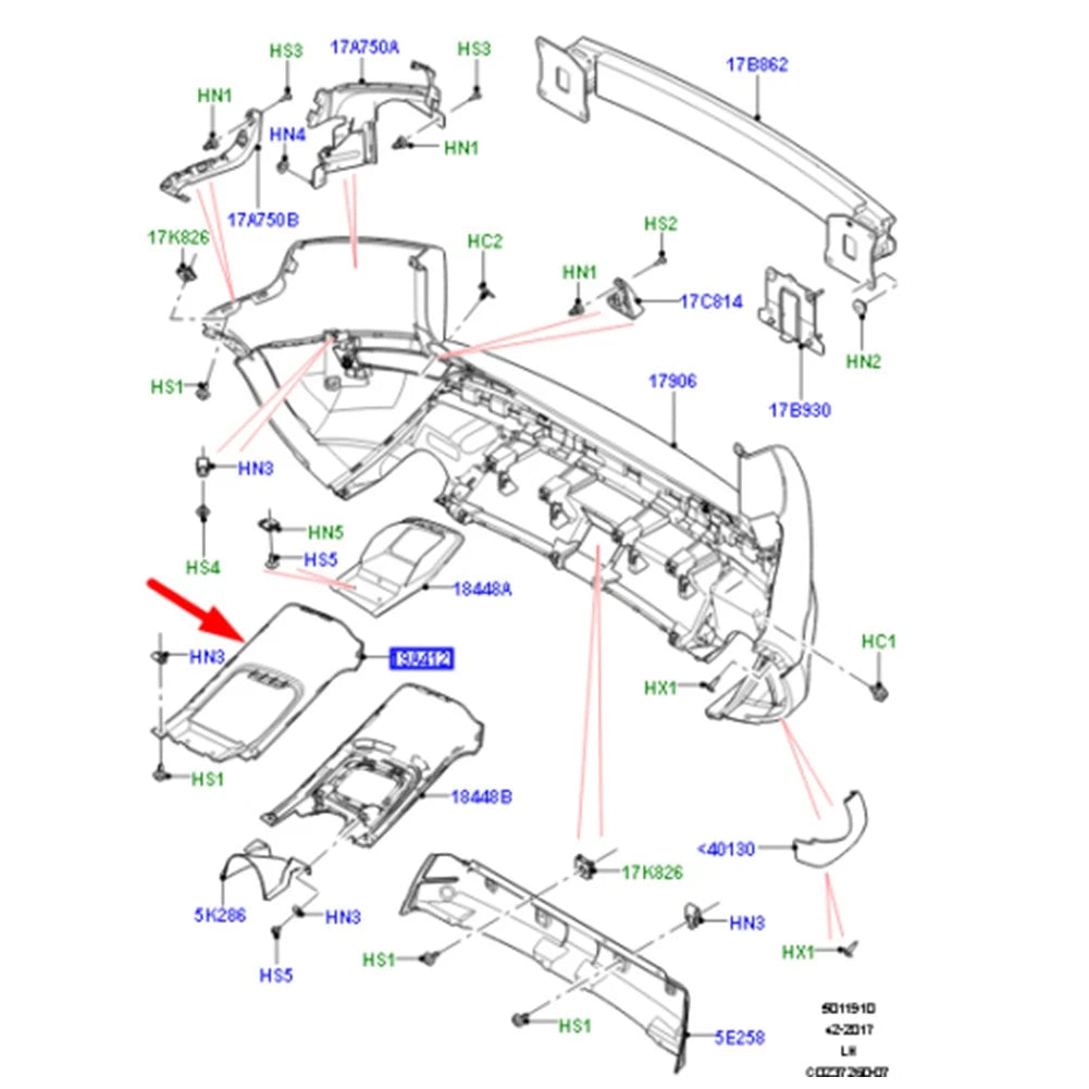 Rear Bumper Exhaust Trim for Land Rover Range Rover Evoque (2010–2018)