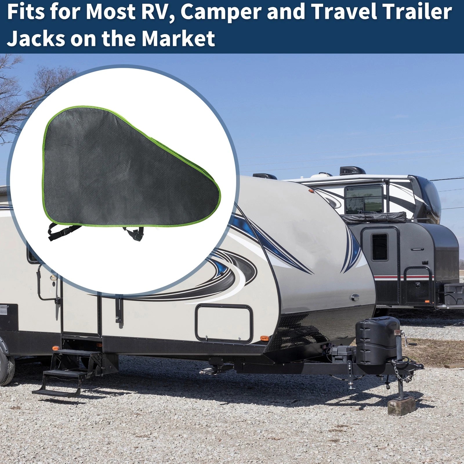 Caravan Hitch Cover Waterproof Trailer Jack Cover for Caravan (1990–2020)