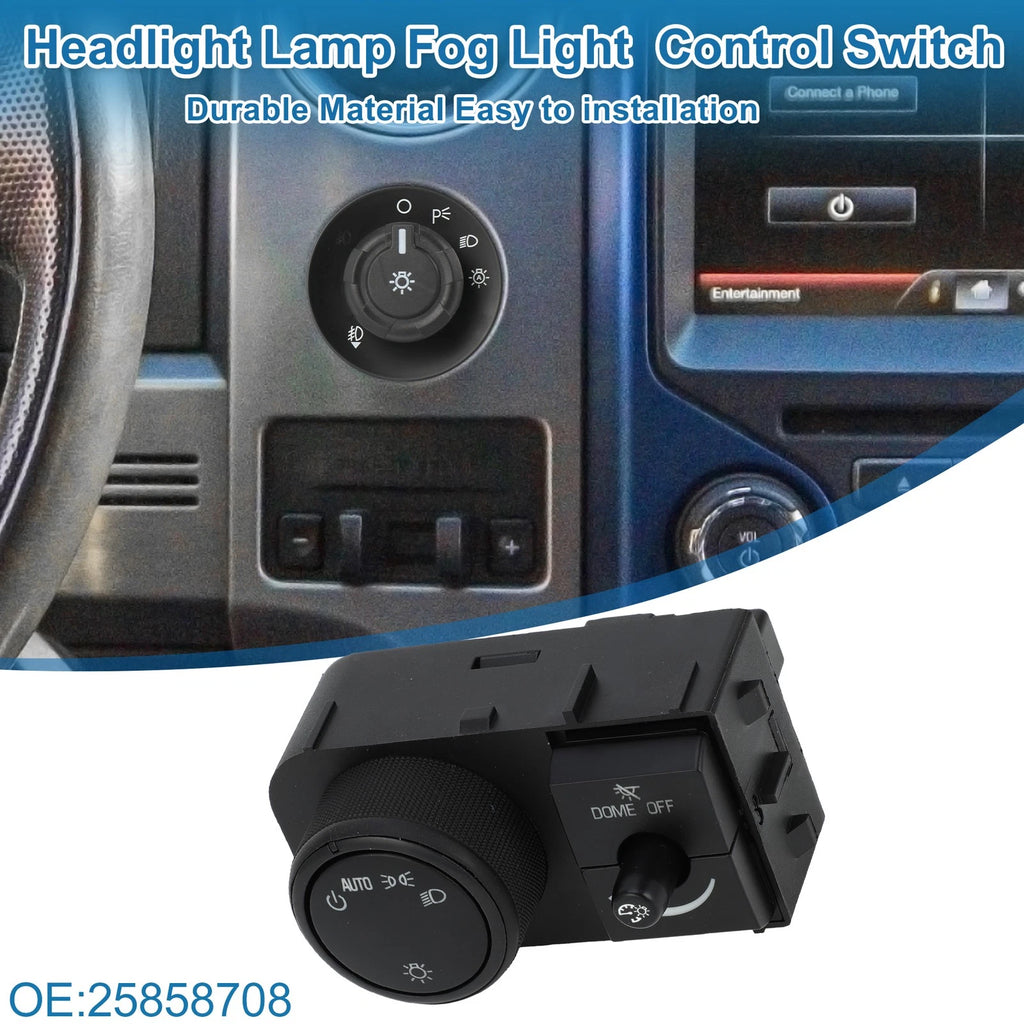 Headlight Lamp Fog Light Control Switch Replacement for Cadillac Escalade (2008–2014)