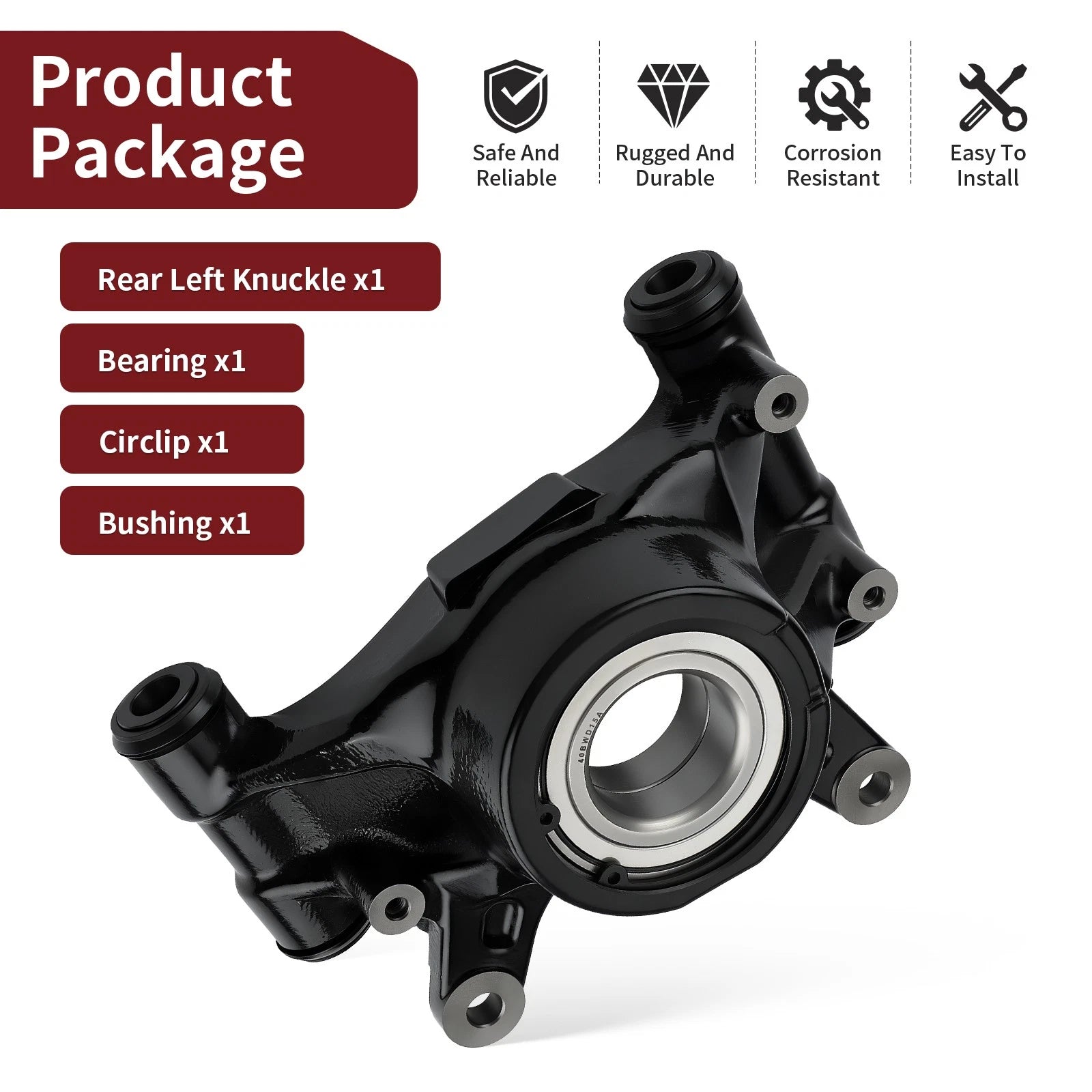 Left Rear Knuckle Set 52260-HL4-A00 for Honda Pioneer 1000-5 (2016–2024)