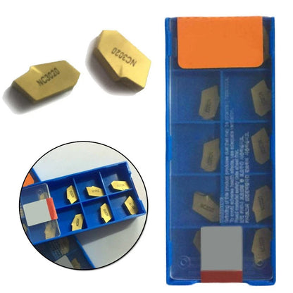 10 Pcs Grooving Cut-Off Carbide Inserts for Automotive Applications