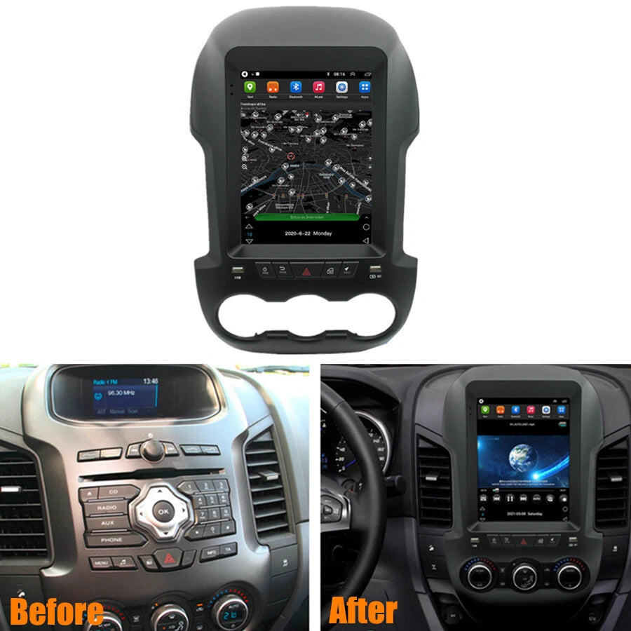 9.7" Vertical Android 10.1 Stereo Radio Head Unit for Ford Ranger (2011–2015)