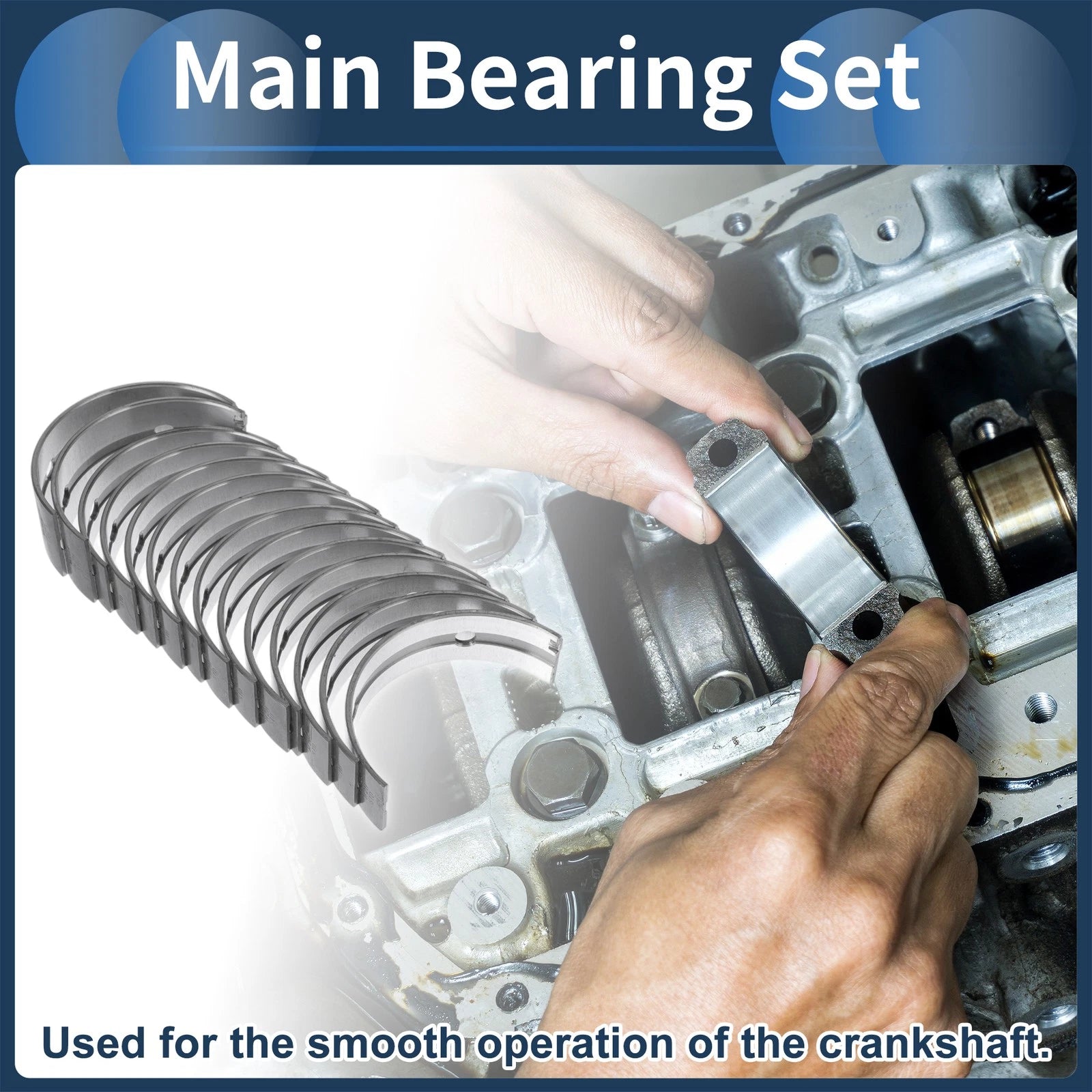 Engine Main Bearing Set Replacement for Toyota Land Cruiser (1969–1980)