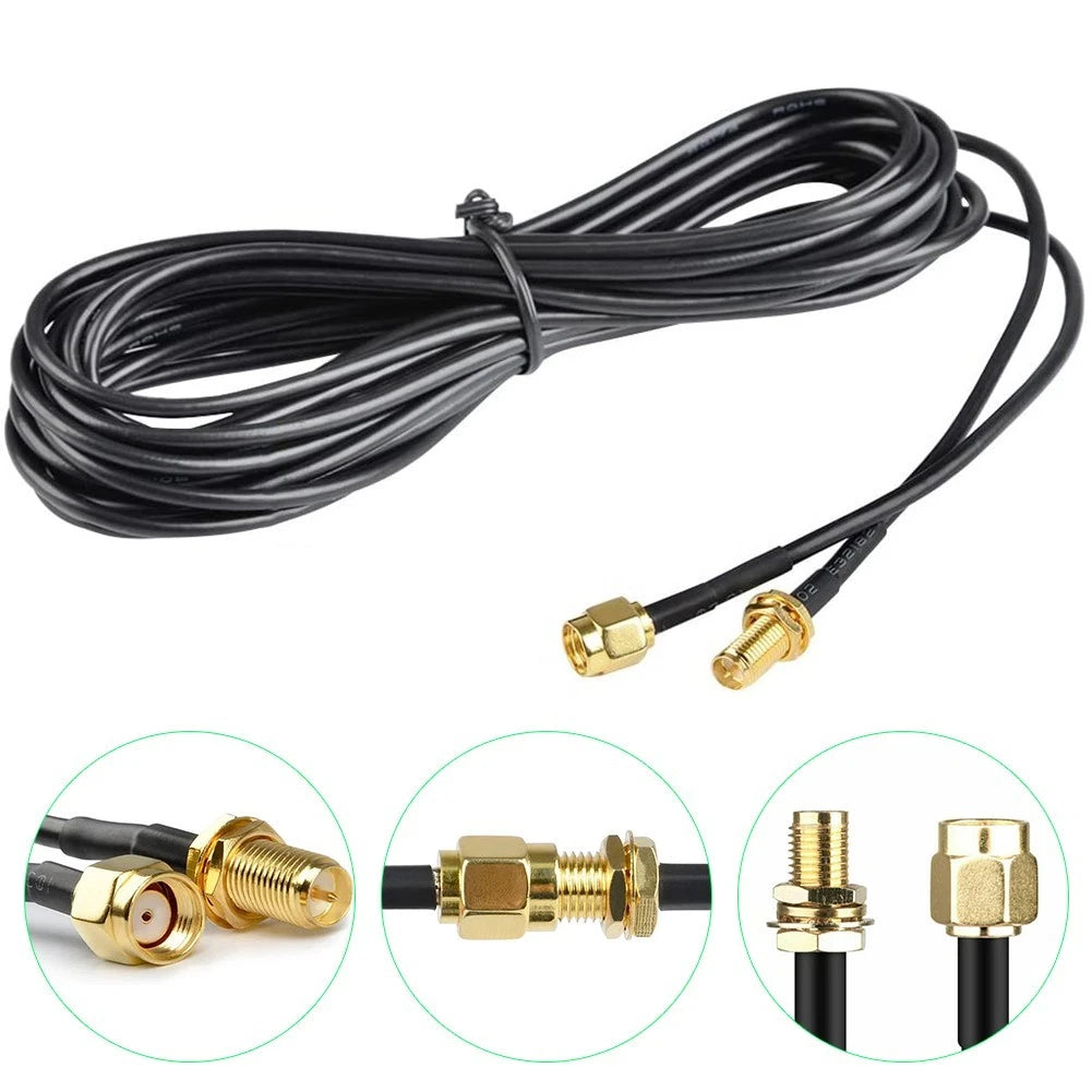 Coaxial Extension Cable for RP-SMA (1Pcs, 5M/16.4ft)