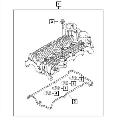 New Cylinder Head Cover Replacement 68632630AA For Jeep