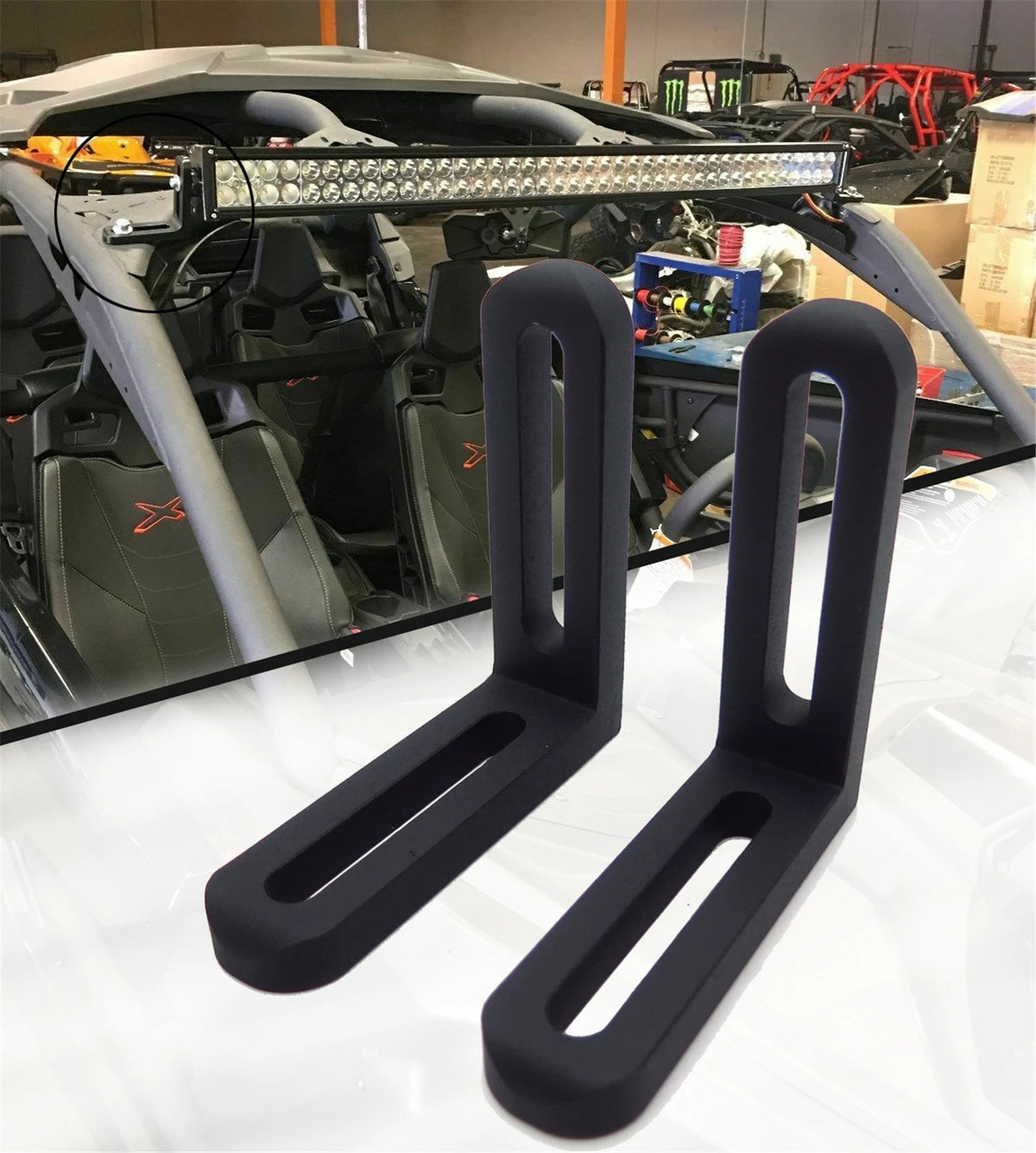 LED Light Bar Upper Roof Mounting Bracket for Can-am Maverick X3 MAX (2017–2023)